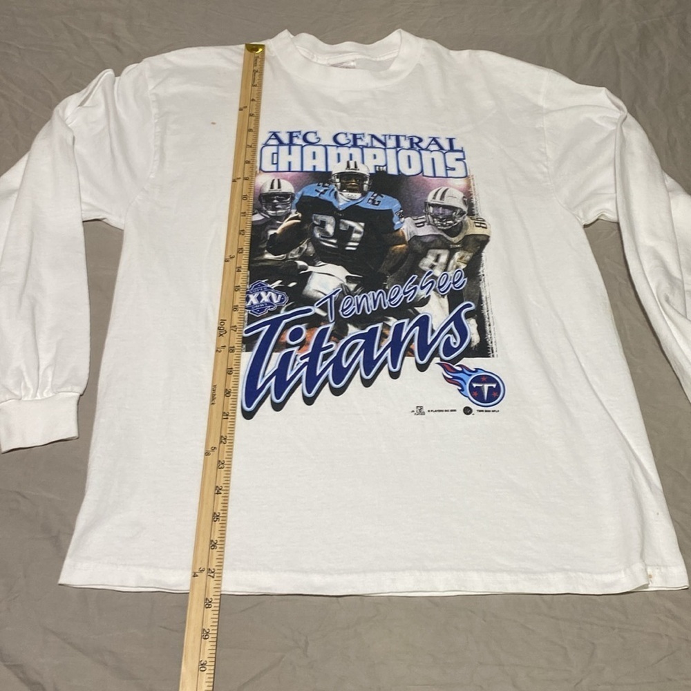Tennessee Titans AFC Central Champions Super Bowl XXXV men’s tshirt size Large - Picture 7 of 10